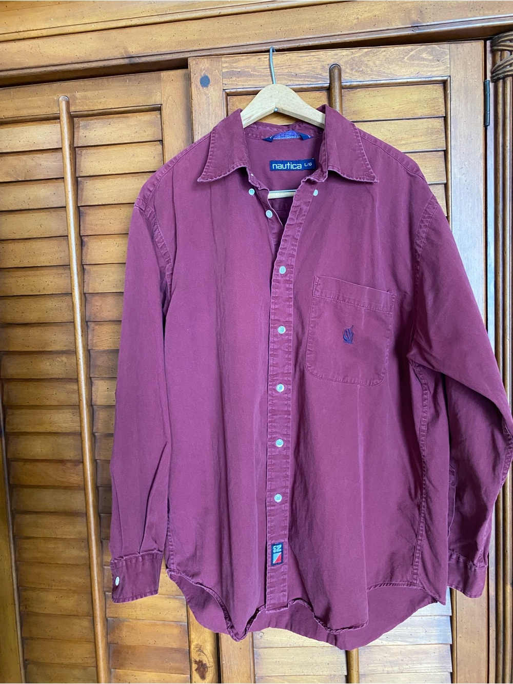 Nautica Men's Button-Down Shirt - Burgundy